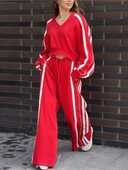 2024. aasta uus sügis, 2-osaline komplekt Naiste vabaaja dressipüksid, pikkade varrukatega topid, püksid