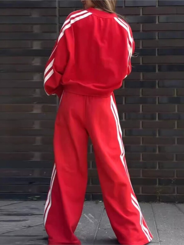 2024. aasta uus sügis, 2-osaline komplekt Naiste vabaaja dressipüksid, pikkade varrukatega topid, püksid