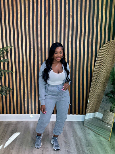 Wmstar dvodijelna odjeća za žene Sportsko odijelo Odgovarajuća trenirka Ležerni kompleti topova i hlača Jesenska odjeća Veleprodaja Dropshipping