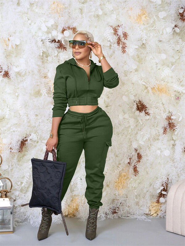 Wmstar dvodijelna odjeća za žene Sportsko odijelo Odgovarajuća trenirka Ležerni kompleti topova i hlača Jesenska odjeća Veleprodaja Dropshipping