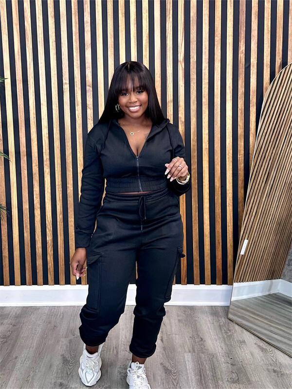 Wmstar dvodijelna odjeća za žene Sportsko odijelo Odgovarajuća trenirka Ležerni kompleti topova i hlača Jesenska odjeća Veleprodaja Dropshipping