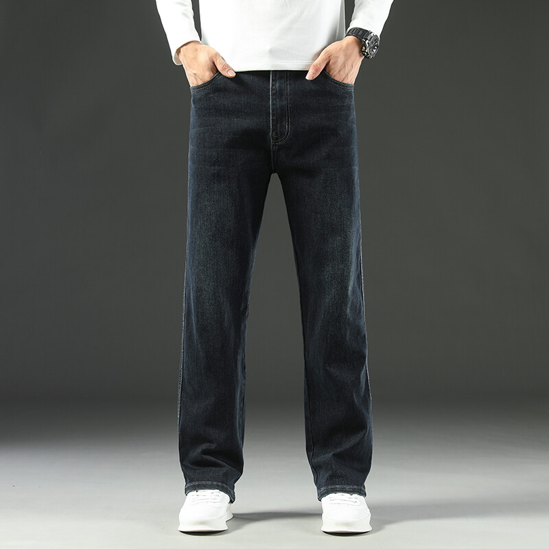 2025 m. naujos populiarios „Baggy Jeans“ vyriškos rudeninės ir žieminės laisvos tiesios plačios verslo kelnės