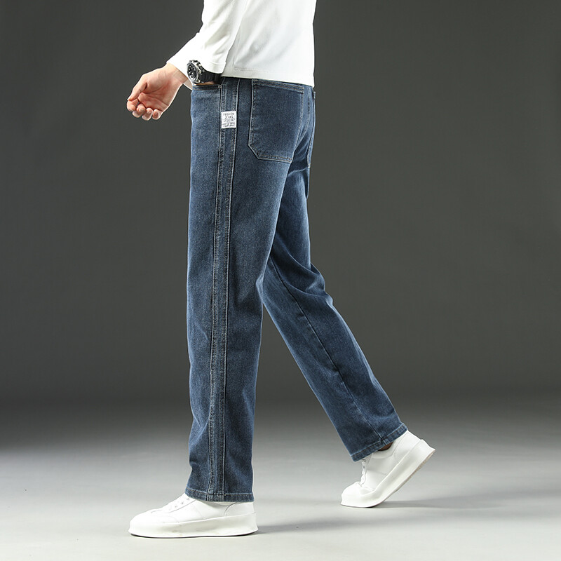 2025 m. naujos populiarios „Baggy Jeans“ vyriškos rudeninės ir žieminės laisvos tiesios plačios verslo kelnės