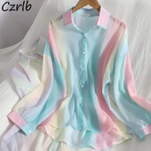 Krekli Sieviešu Ielu apģērbi Vienrindas Vienkāršs Jaunums Eleganta Saules aizsardzība Ulzzang Lovely Harajuku Vintage Ins