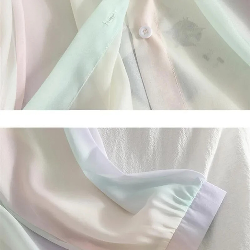 Krekli Sieviešu Ielu apģērbi Vienrindas Vienkāršs Jaunums Eleganta Saules aizsardzība Ulzzang Lovely Harajuku Vintage Ins