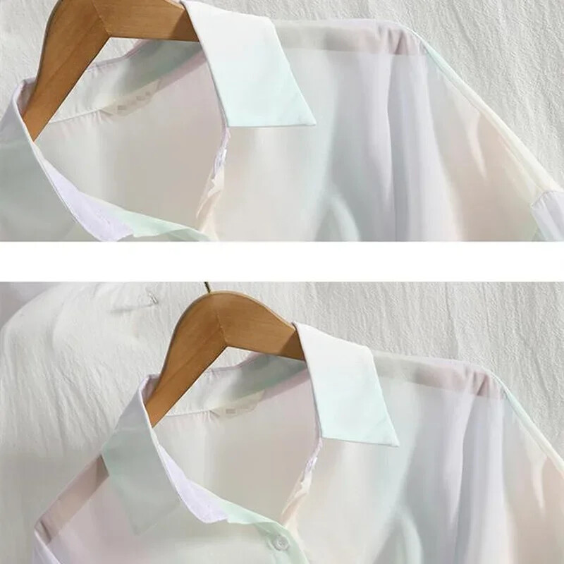 Krekli Sieviešu Ielu apģērbi Vienrindas Vienkāršs Jaunums Eleganta Saules aizsardzība Ulzzang Lovely Harajuku Vintage Ins