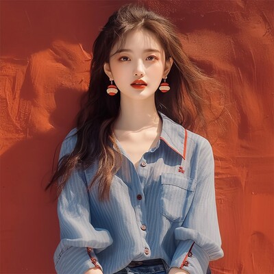 Šifona vintage sieviešu krekls, vasaras jaunums, 2024. gada svītru korejiešu apģērbu izpārdošana.