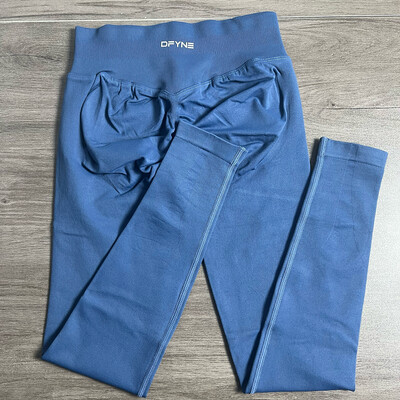 Impact Antblauzdžiai Moteriškos susirangiusios besiūlės jogos kelnės Aukštos kokybės antblauzdžiai sportinės kelnės su mažais briaunomis Ištemptos fitneso pėdkelnės