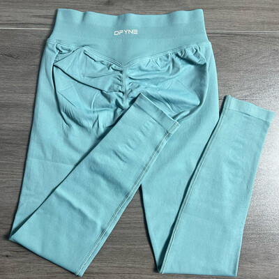 Impact Antblauzdžiai Moteriškos susirangiusios besiūlės jogos kelnės Aukštos kokybės antblauzdžiai sportinės kelnės su mažais briaunomis Ištemptos fitneso pėdkelnės