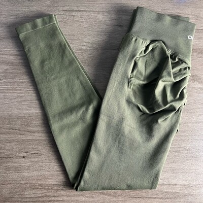 Impact Antblauzdžiai Moteriškos susirangiusios besiūlės jogos kelnės Aukštos kokybės antblauzdžiai sportinės kelnės su mažais briaunomis Ištemptos fitneso pėdkelnės