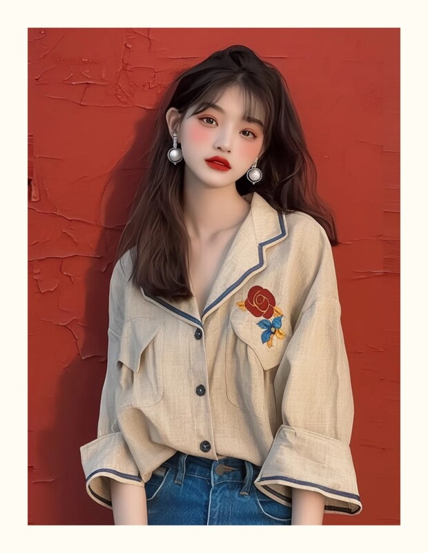 Vintage ženska košulja od šifona proljeće/ljeto Novi ispisi Korejska rasprodaja odjeće Široke majice dugih rukava Modne ženske bluze