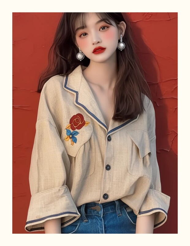 Vintage ženska košulja od šifona proljeće/ljeto Novi ispisi Korejska rasprodaja odjeće Široke majice dugih rukava Modne ženske bluze