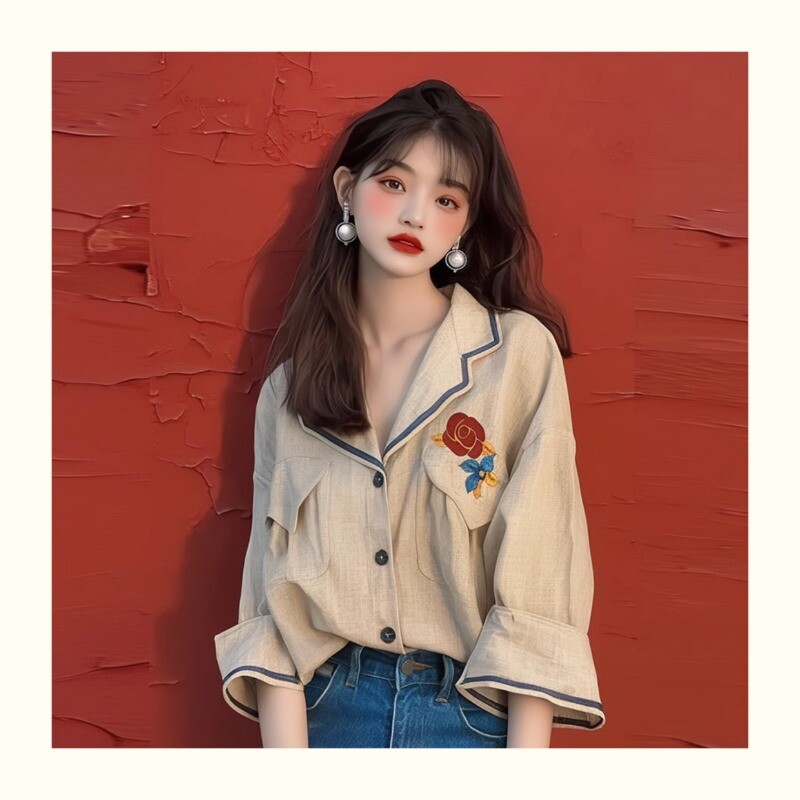 Vintage ženska košulja od šifona proljeće/ljeto Novi ispisi Korejska rasprodaja odjeće Široke majice dugih rukava Modne ženske bluze