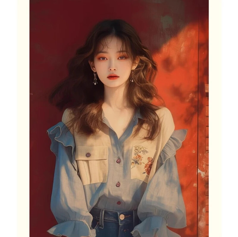 Šifona vintage sieviešu krekls vasaras jauns korejiešu apģērbu izpārdošana, brīvi īsām piedurknēm topi Apdrukas sieviešu blūzes