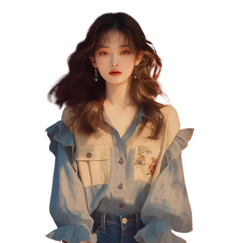 Šifona vintage sieviešu krekls vasaras jauns korejiešu apģērbu izpārdošana, brīvi īsām piedurknēm topi Apdrukas sieviešu blūzes