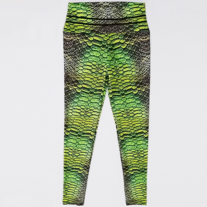 FCCEXIO vasaras jauns čūskas ādas apdruka Sieviešu sporta legingi ar augstu vidukli, skriešana Tght fitnesa treniņš Jogas sporta zāles Cosplay bikses