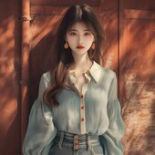 Šifoniniai vintažiniai moteriški marškiniai Vasaros naujiena, 2024 m. solidžių korėjietiškų drabužių išpardavimas Laisvos viršūnės ilgomis rankovėmis Elegantiškos moteriškos palaidinės