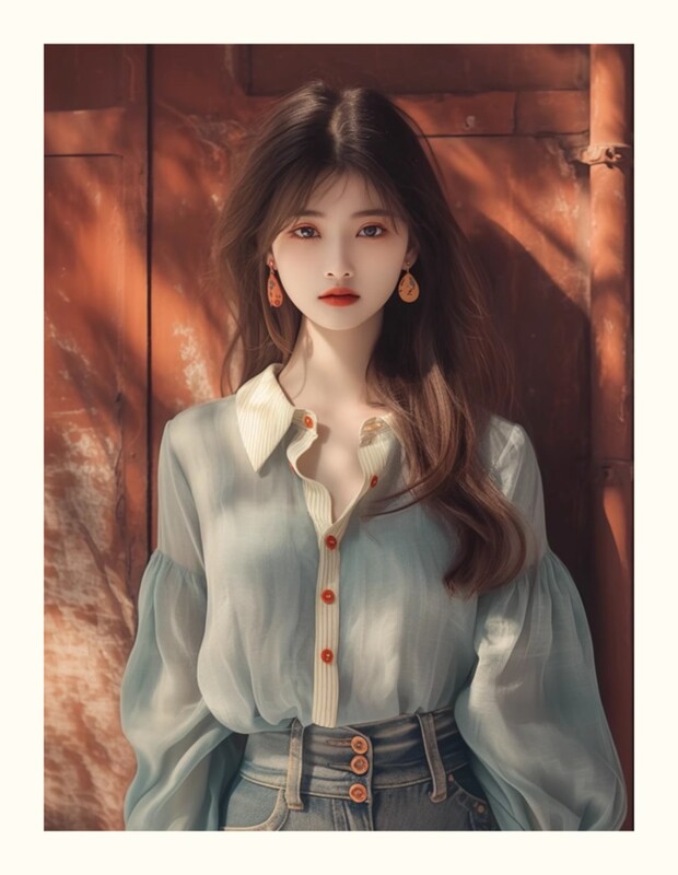 Šifoniniai vintažiniai moteriški marškiniai Vasaros naujiena, 2024 m. solidžių korėjietiškų drabužių išpardavimas Laisvos viršūnės ilgomis rankovėmis Elegantiškos moteriškos palaidinės