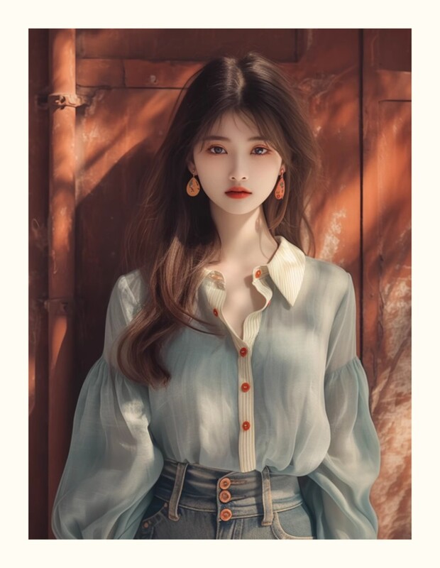 Šifoniniai vintažiniai moteriški marškiniai Vasaros naujiena, 2024 m. solidžių korėjietiškų drabužių išpardavimas Laisvos viršūnės ilgomis rankovėmis Elegantiškos moteriškos palaidinės