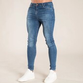 Elastingas juosmuo Skinny džinsai Vyriški juodi laisvalaikio gatvės apranga bėgimo kelnės Vyriški džinsai High Street Slim Fit Vyriškos mados džinsinės kelnės