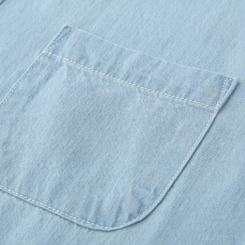 100% kokvilnas vīriešu džinsa krekls Modes krekls ar garām piedurknēm japāņu ērtas kabatas kovboju brīvs ikdienas ielas apģērbs