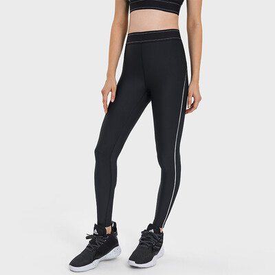 Nepoagym 25" Moteriškos jogos antblauzdžiai Sviestinės minkštos sportinės kelnės, šlifuotos treniruočių jogos kelnės