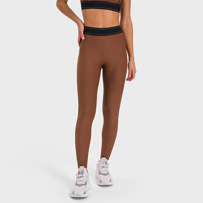 Nepoagym 25" Moteriškos jogos antblauzdžiai Sviestinės minkštos sportinės kelnės, šlifuotos treniruočių jogos kelnės