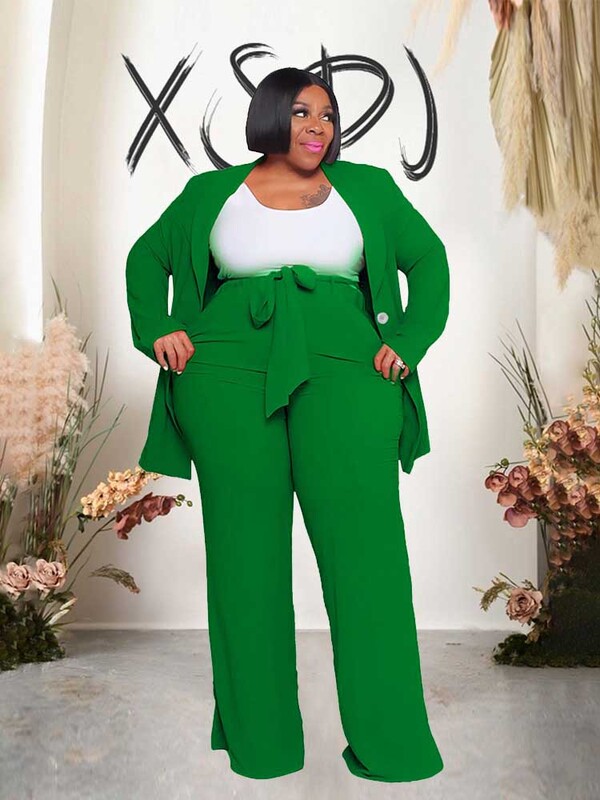 2 dalių komplektai Moteriškos aprangos žieminiai ilgomis rankovėmis seksualūs kelnių kostiumai su moteriškais švarkais, elegantiškas ir elegantiškas moteriškas plius dydis