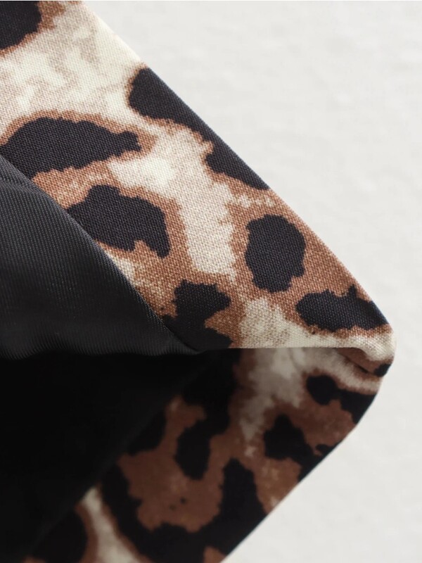 Naiste 2024. aasta moevest Leopard, suvine V-kaelusega üherealine vest, naiste vabaajaline kärbitud varrukateta mantel, uued vestid