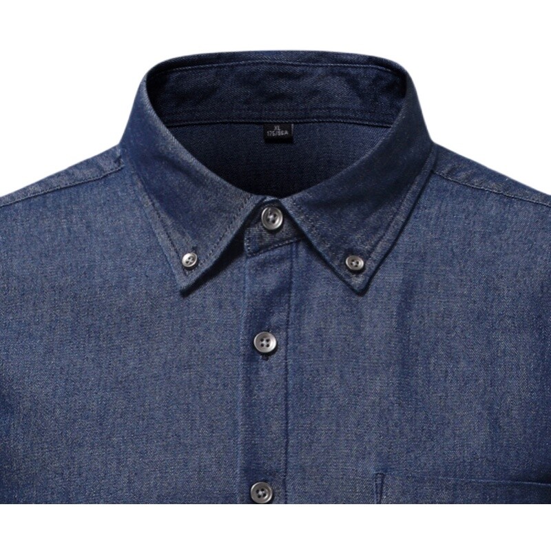 Vyriški džinsiniai marškiniai ilgomis rankovėmis Vyriški laisvalaikio minkštos medvilnės marškiniai Vyriški aukštos kokybės gatvės drabužiai džinsiniai marškiniai Vyriški marškiniai