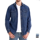 2024 m. AIOPESON 100 % medvilnės vyriški džinsiniai marškiniai dvigubi kišeniniai kasdieniai kaubojų vyriški marškiniai ilgomis rankovėmis Nauji rudens aukštos kokybės marškiniai