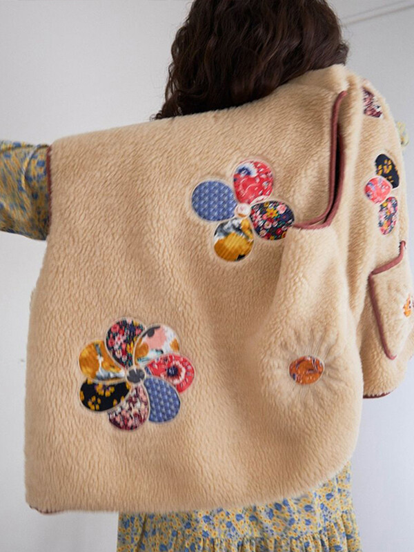 Casual Print lambavillast vestid, naiste V-kaelus, varrukateta sarvedeta nööbid, taskud, paagid, Camis 2024. aasta sügisene daami vintage tänava vest