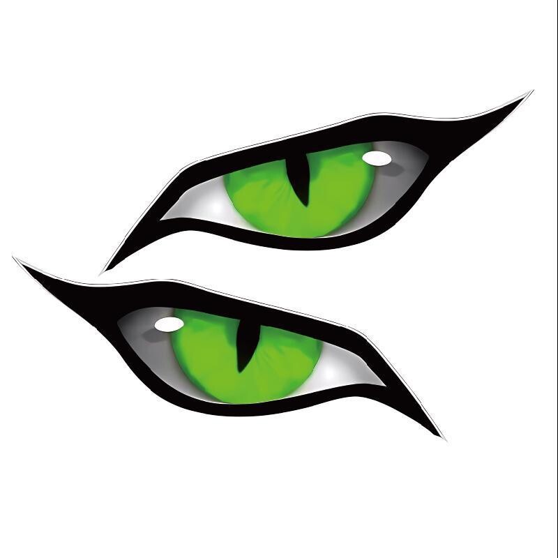 Персонализирани свръхестествени стикери за очи стикери за огледало за заден ход на автомобила, мотоциклет, батерия, кола, креативна декорация на капака за надраскване