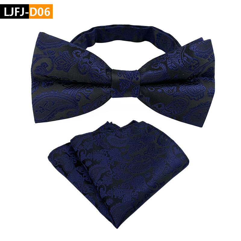  Нова пейсли папийонка плюс джобен квадратен костюм младоженец сватбена папийонка