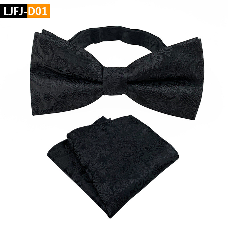  Нова пейсли папийонка плюс джобен квадратен костюм младоженец сватбена папийонка