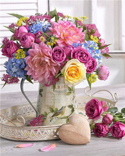 Siuvinėjimas kryželiu Europos stiliaus gėlių siuvinėjimo gamykla tiesioginis pardavimas užsienio prekyba Amazon tarpvalstybinis karštas išpardavimas „pasidaryk pats“ rankų darbo dekoravimas gyvenamasis kambarys