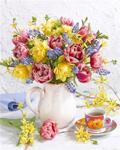 Siuvinėjimas kryželiu Europos stiliaus gėlių siuvinėjimo gamykla tiesioginis pardavimas užsienio prekyba Amazon tarpvalstybinis karštas išpardavimas „pasidaryk pats“ rankų darbo dekoravimas gyvenamasis kambarys