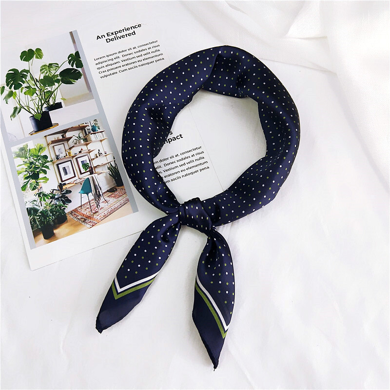 Нов 60 малък квадратен шал малък копринен шал дамски пролет есен лято универсален корейски стил забрадка работен професионален шал