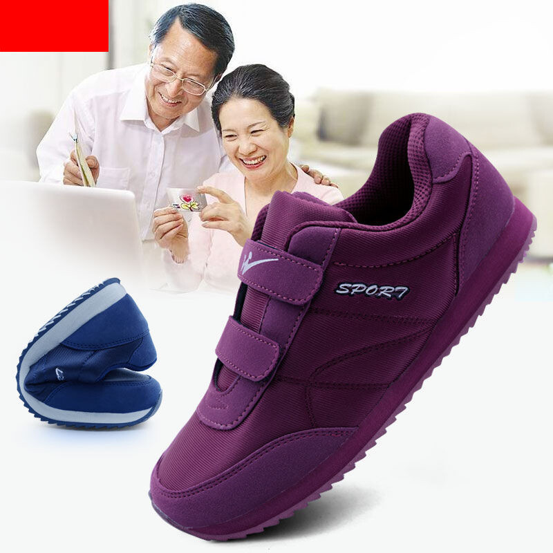Обувки за ходене за средна и напреднала възраст дамски спортни обувки с меко дъно неплъзгащи се туристически обувки за възрастни родители обувки за възрастни четири сезона