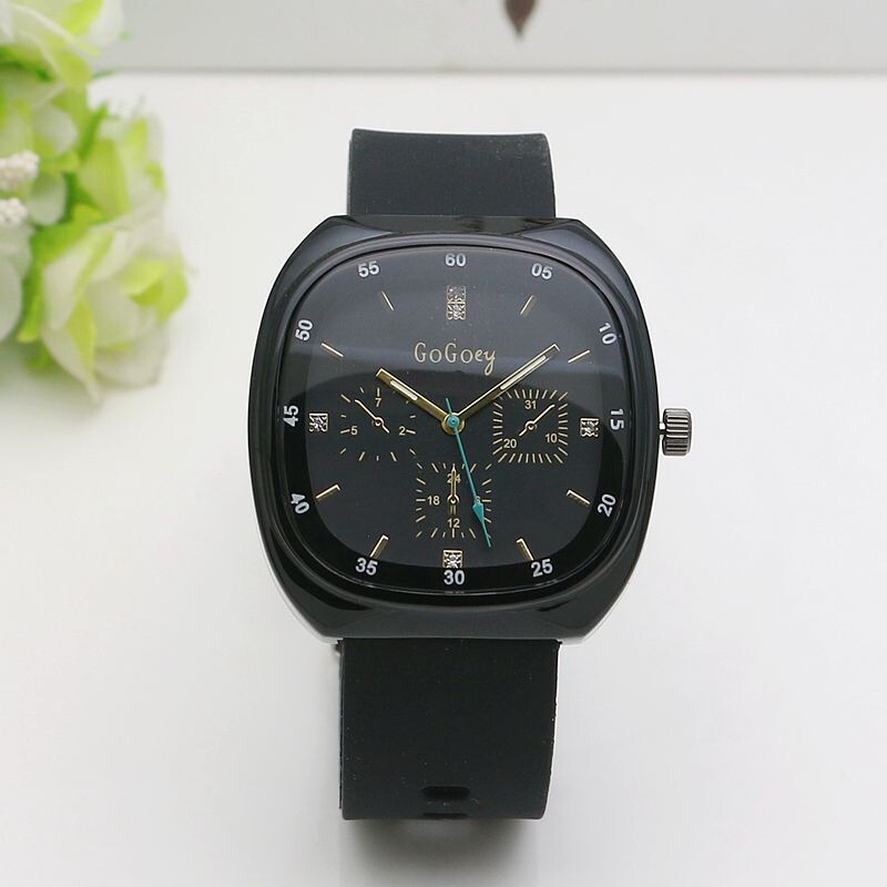 Силиконова каишка голяма плоча имитация на игла мъжки и женски студентски часовник мрежа червен часовник на живо кварцов часовник дамски кварцов часовник