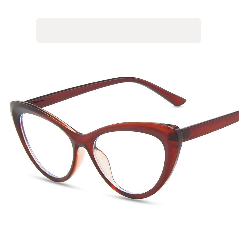 Европейски и американски обикновени мрежови червени котешки очи против синя светлина смола оптични очила за четене модерни модни вдлъбнати очила за далекогледство