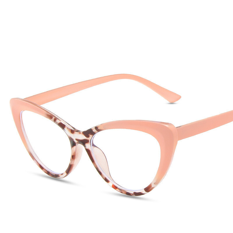 Европейски и американски обикновени мрежови червени котешки очи против синя светлина смола оптични очила за четене модерни модни вдлъбнати очила за далекогледство
