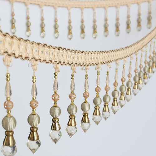 Užuolaidų nėriniai krištoliniai karoliukai apvado puošmena staltiesė kutai sausgyslių pakabukas sofa namų užuolaidos užuolaidos galvos audinys