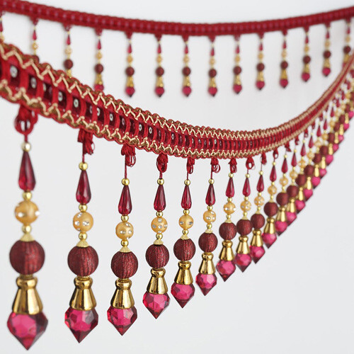 Užuolaidų nėriniai krištoliniai karoliukai apvado puošmena staltiesė kutai sausgyslių pakabukas sofa namų užuolaidos užuolaidos galvos audinys