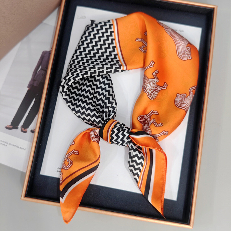 Vasaras maza kvadrātveida šalle 70*70 augstas kvalitātes universāla imitācijas zīda šalle sieviešu 70 cm kvadrātveida šalle