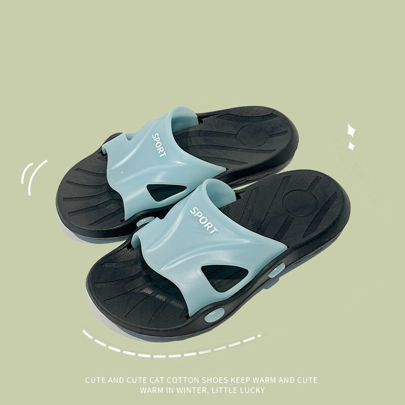 Мъжки джапанки 2024 нови плажни чехли PVC външна подметка нехлъзгаща се износоустойчива двойка чехли място за външна търговия