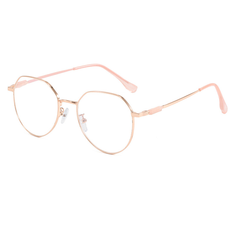 Нови модни ултра леки очила с кръгла рамка с малка рамка за късогледство за жени, модерни онлайн със степен на очила с анти-синя лека метална рамка