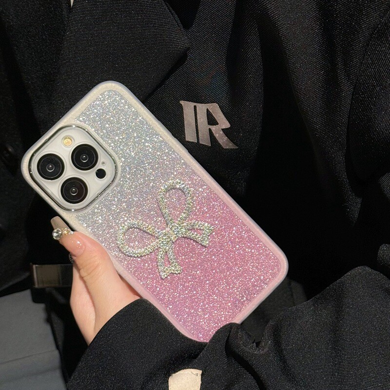 Триизмерна любовна пеперуда на интернет знаменитост, подходяща за калъф за мобилен телефон Xiaomi 13, прозрачен блясък, розово, червен ориз 14C обектив, пълен мек калъф