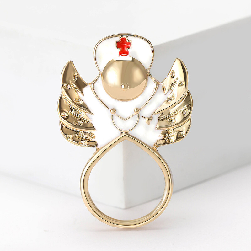 Broșă de înger albă, email, din aliaj creativ, personalitate universală, pentru costum de damă, haină, accesoriu de bijuterii