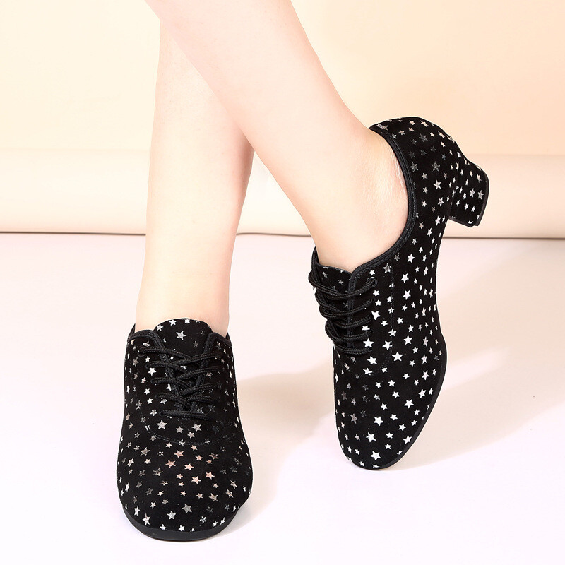 Noi pantofi de dans profesioniști, pânză pentru doamne adulte, pantofi de profesor în stil vedetă, pantofi cu talpă pătrată din cauciuc, pantofi de dans latin în aer liber